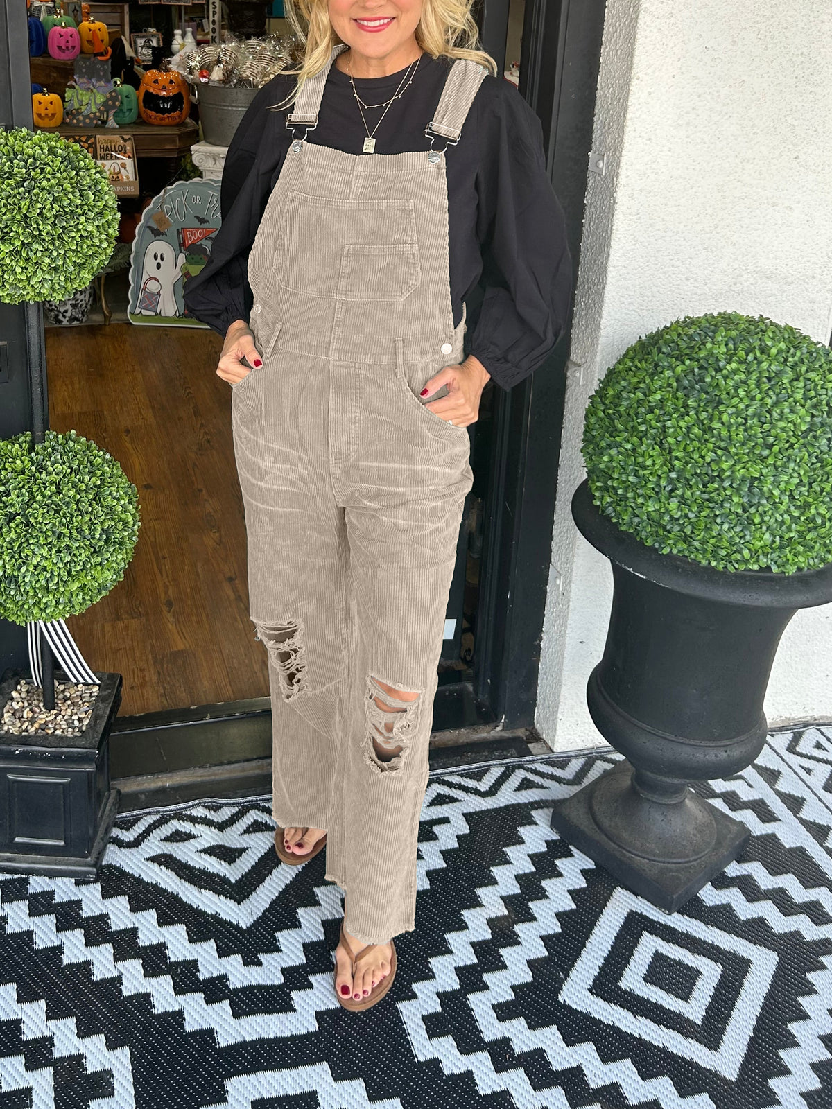 Ripped Overalls Jumpsuit