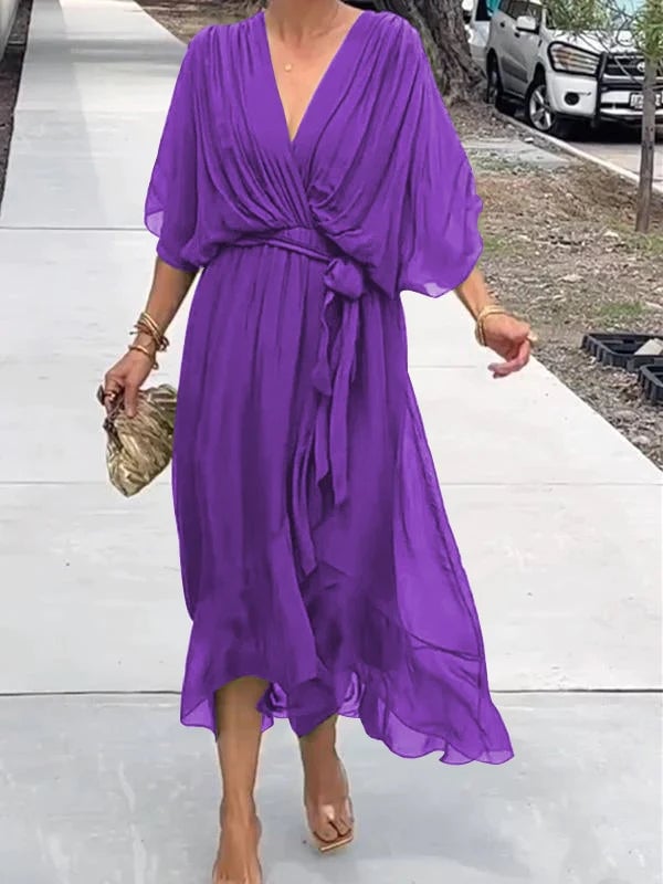 Stylish and Elegant V-neck Maxi Dress