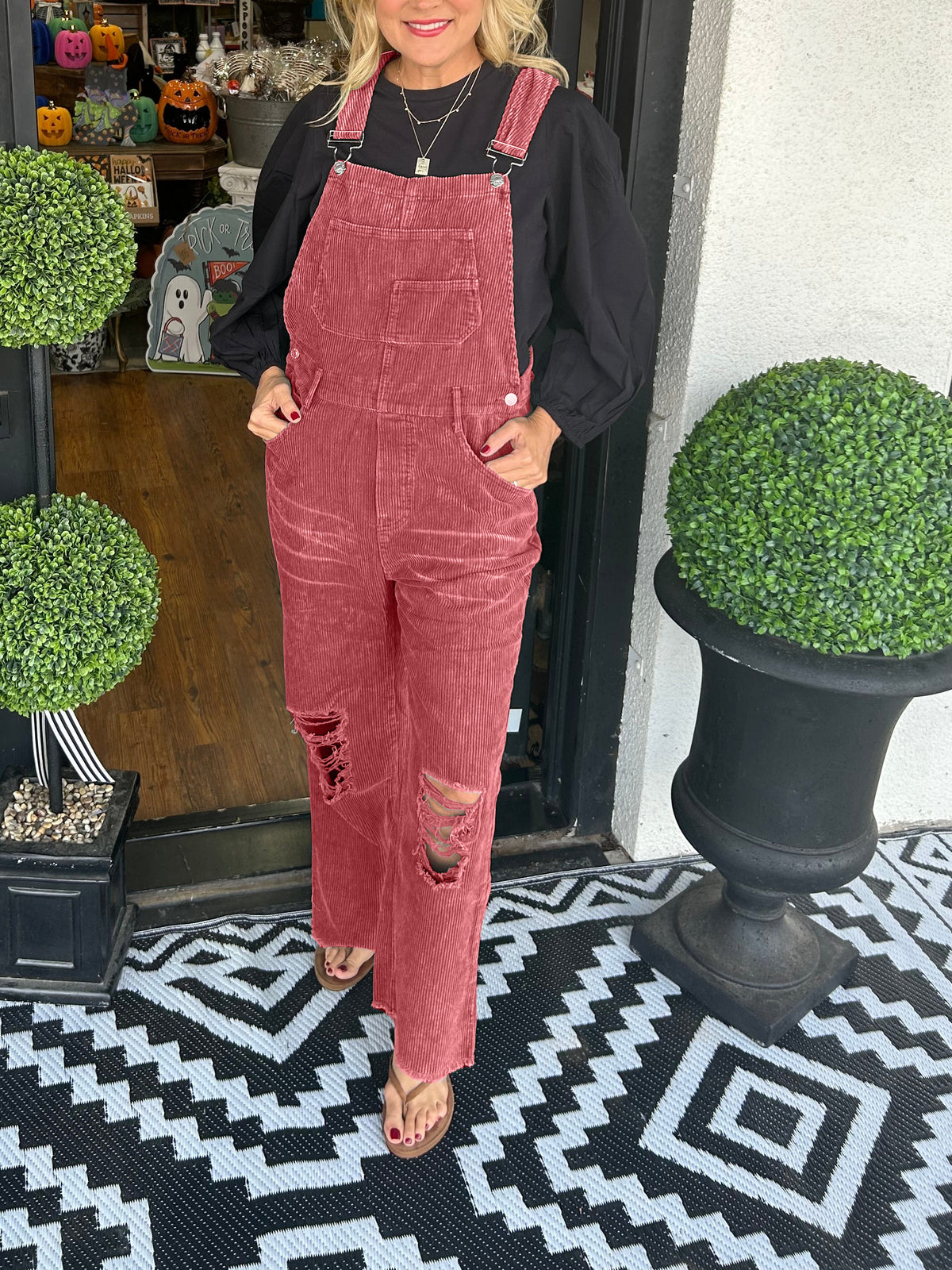 Ripped Overalls Jumpsuit