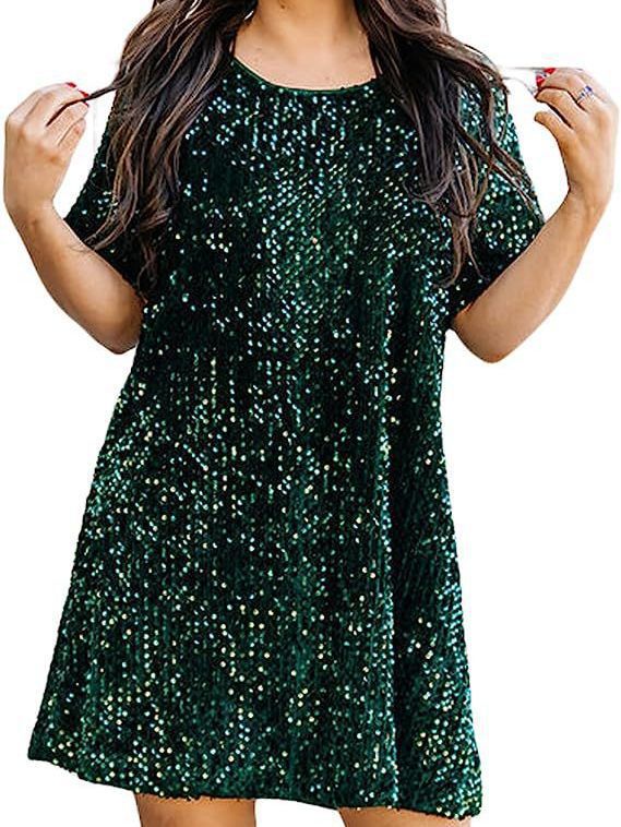 Sequin Baby Doll Dress