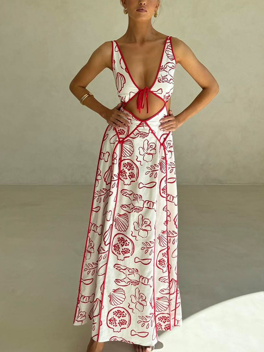 Strappy Backless Resort Dress