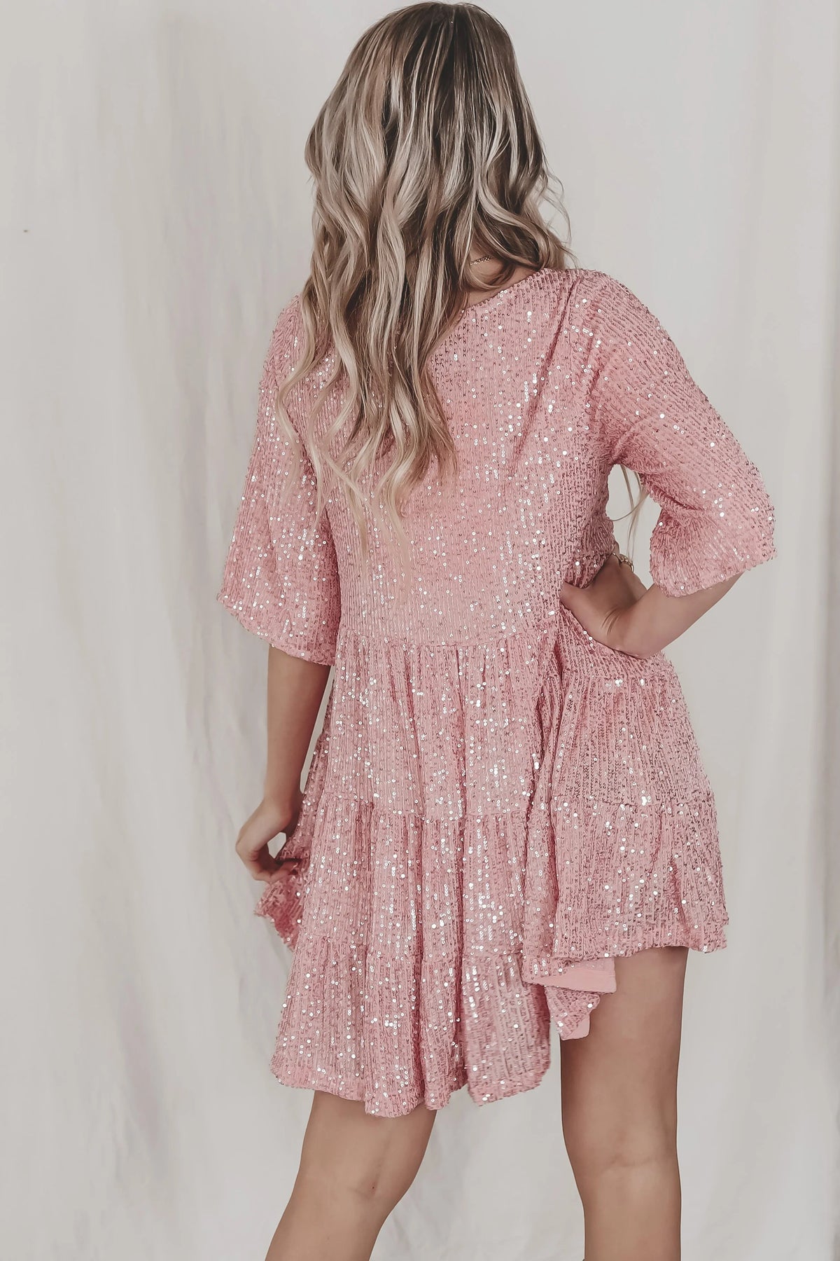 Sequin Baby Doll Dress