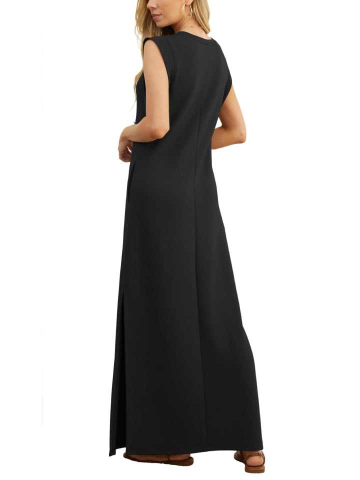 Women Loose Split Wrinkle-Free Long Dress