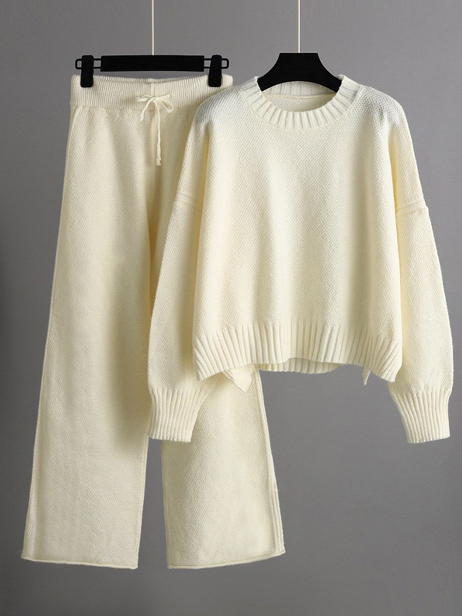 Women's Loose Sweater Two Piece Set