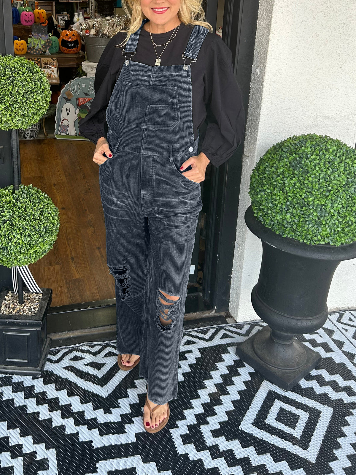 Ripped Overalls Jumpsuit