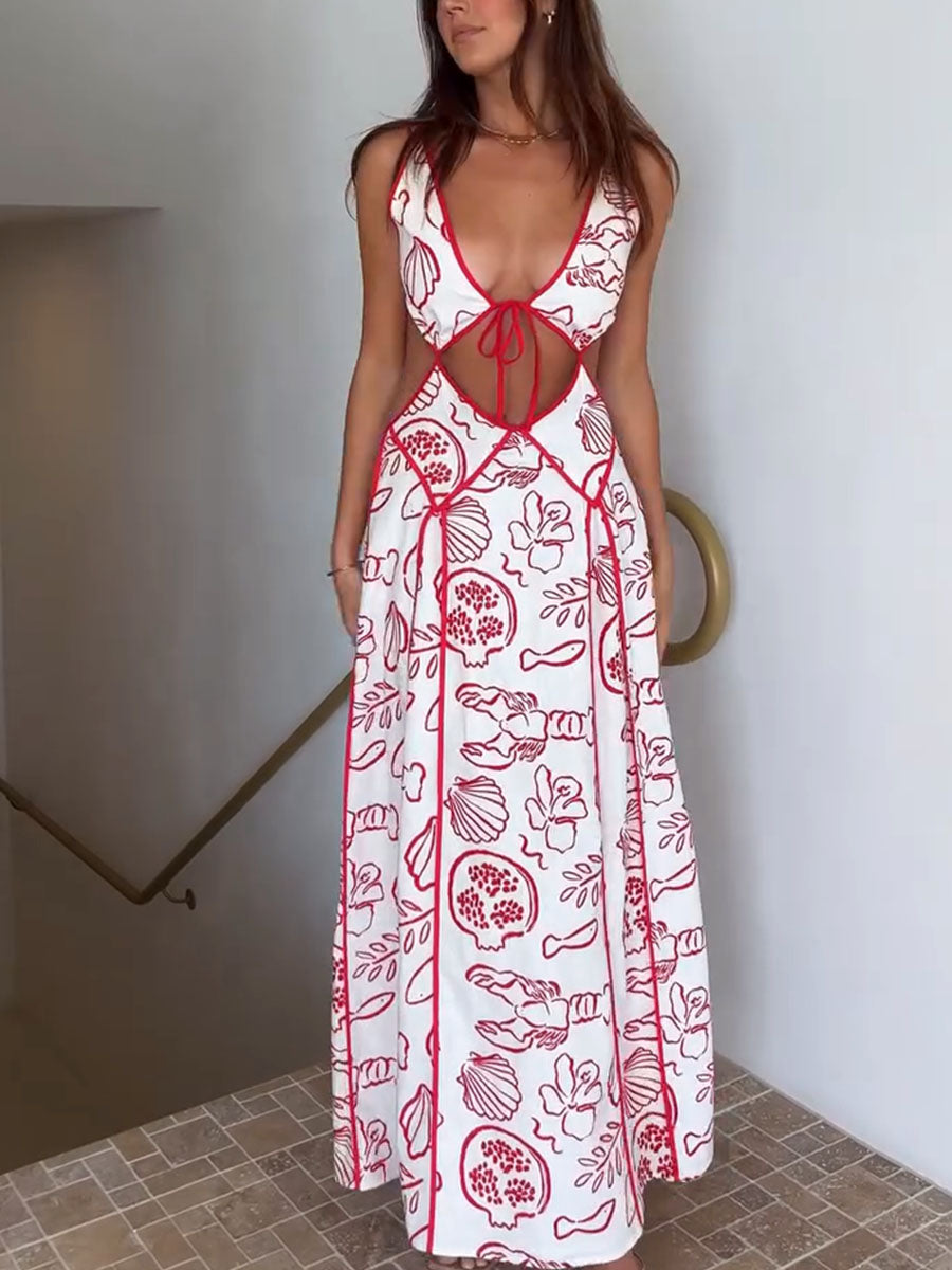 Strappy Backless Resort Dress