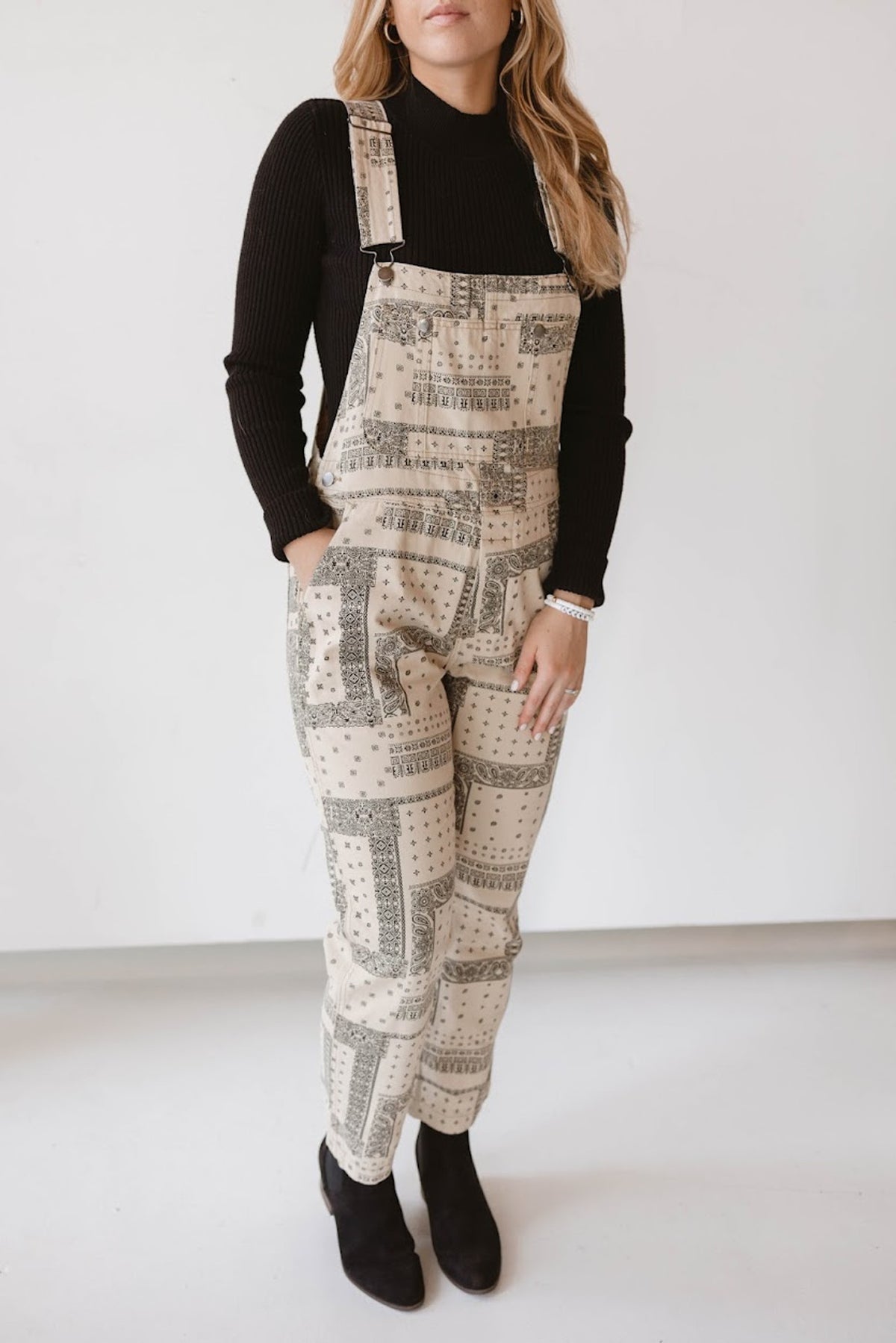 Women's Newspaper Simulation Overalls