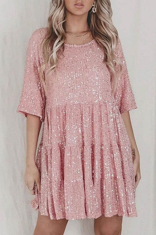 Beautiful Evenings Sequins Mini Dress - 10 Colors