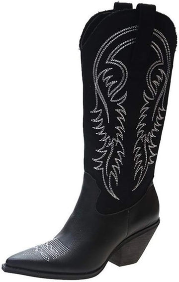 Women Pointed Toe Knight Boot Knee High Long Boots