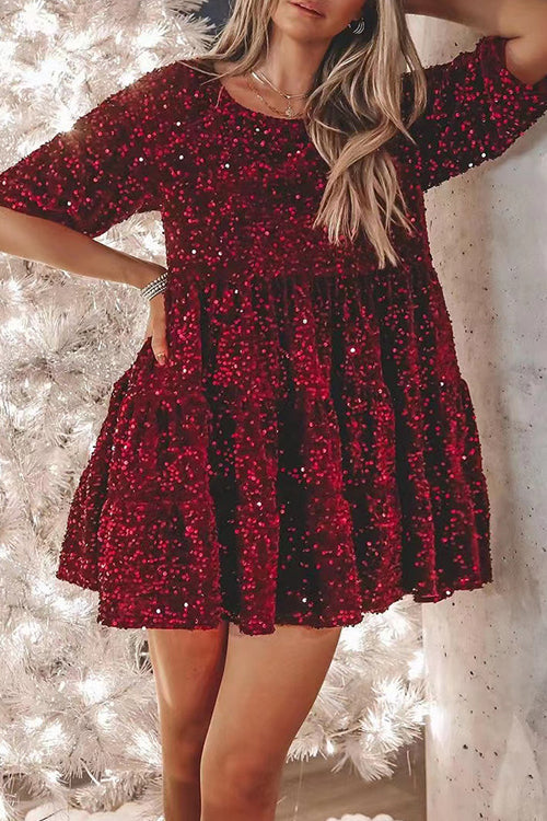 Beautiful Evenings Sequins Mini Dress - 10 Colors