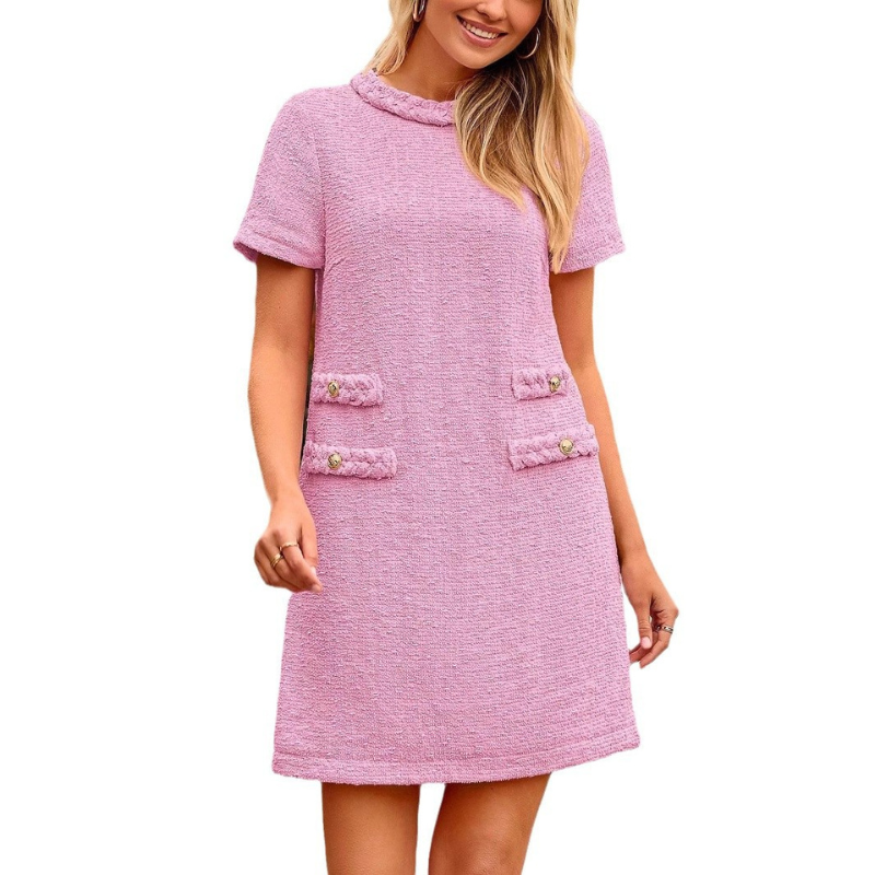 Croissant Tweed Jackie Dress