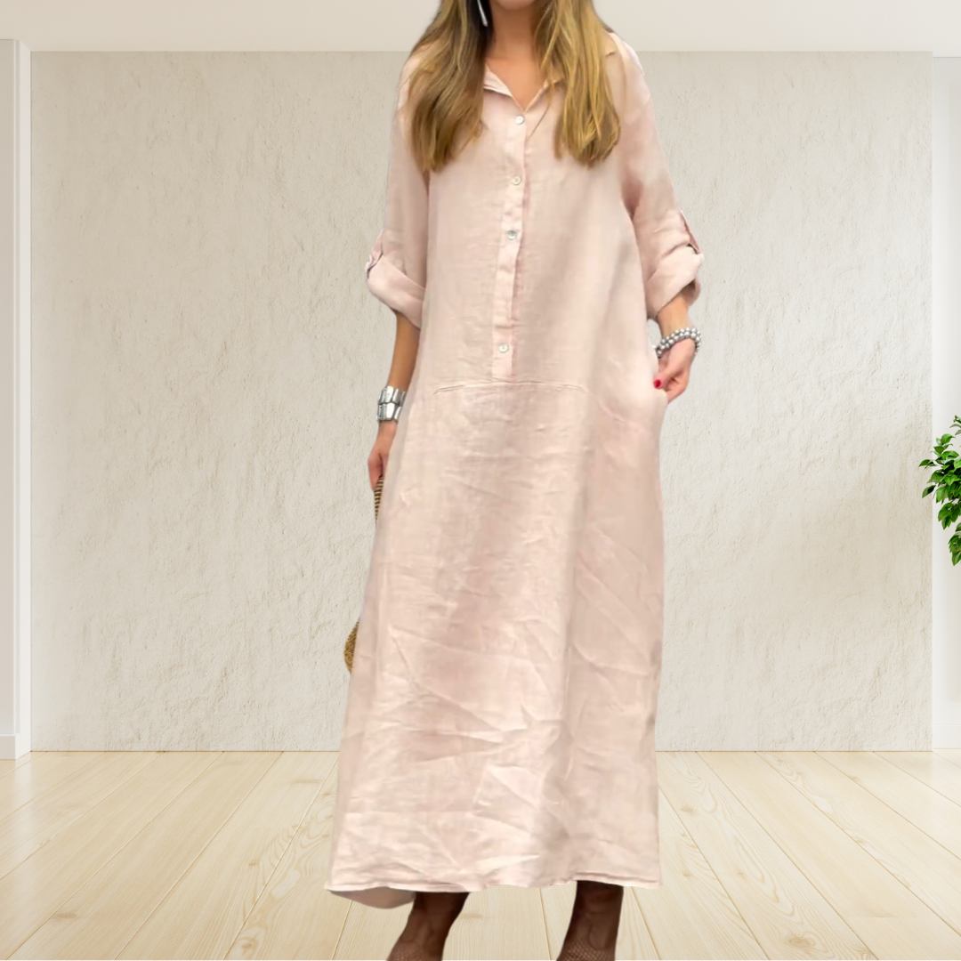 2024 Summer Cotton and Linen blend Maxi Dress