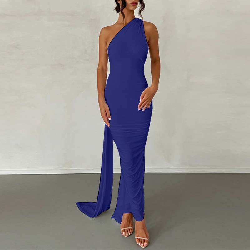 Women's Elegant Backless Halter Neck One-piece Dress