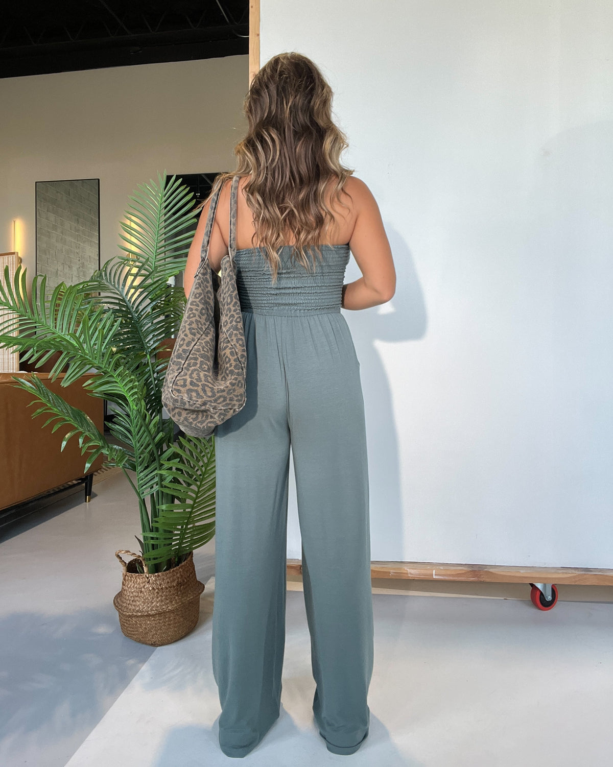 Women's Smocked Tube Top Jumpsuit