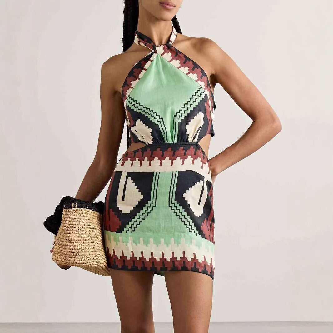 Summer Sexy Printed Holiday Dress