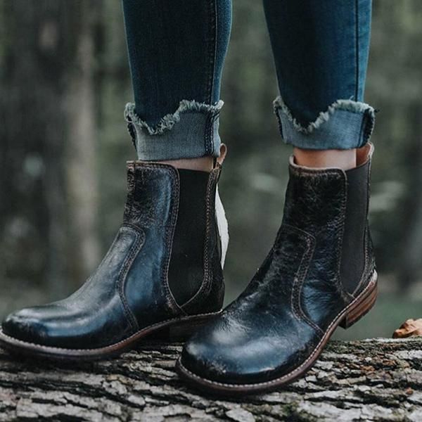 Women’s Vintage Leather Chelsea Boots Vintage Boots Ankle Boot