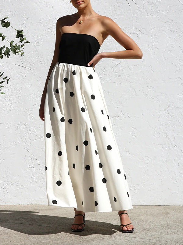 Polka Dot Print Wrap Dress