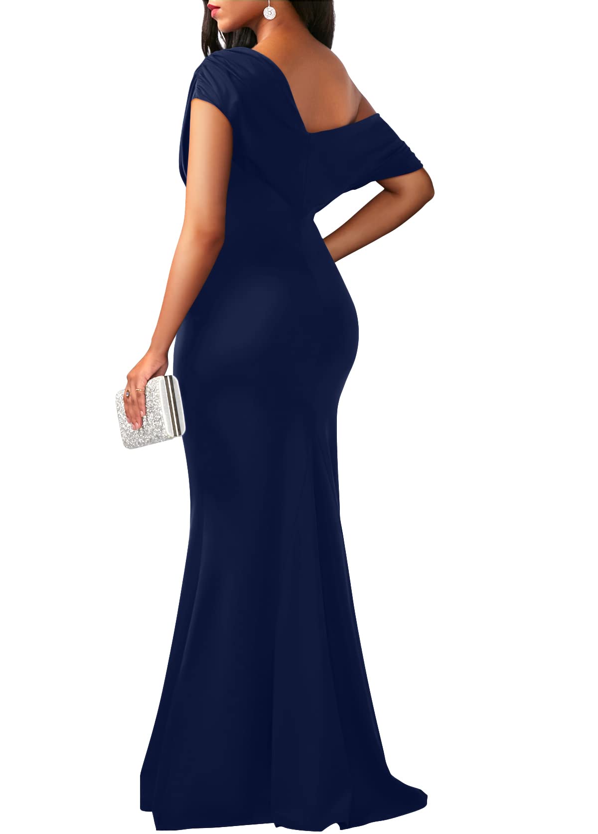 Off Shoulder Bodycon Long Formal Party Evening Dress