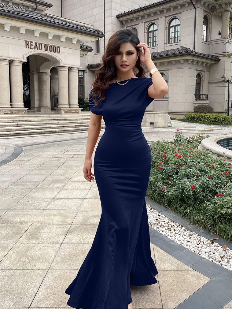 Off Shoulder Bodycon Long Formal Party Evening Dress