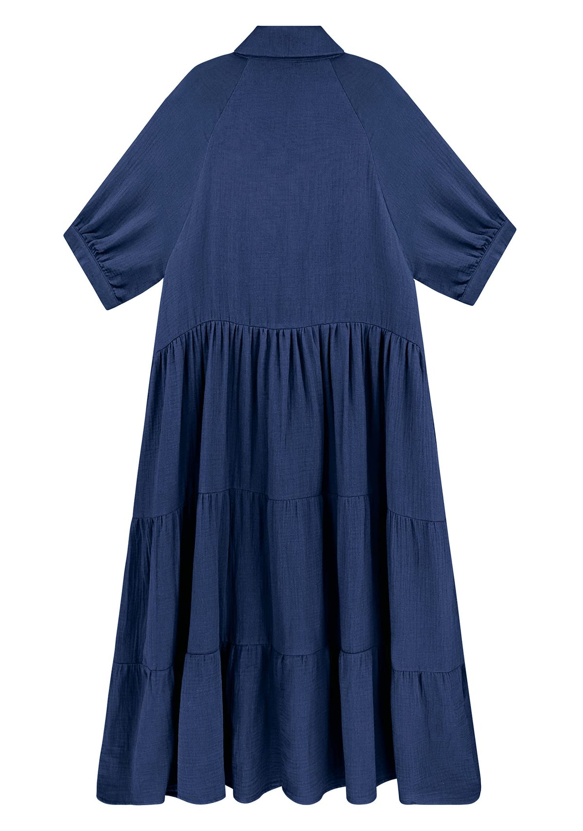 Women's Cotton Half Sleeves Midi Dress with Pockets