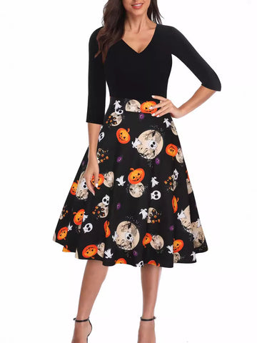 Halloween Characteristic Pprinted Dress