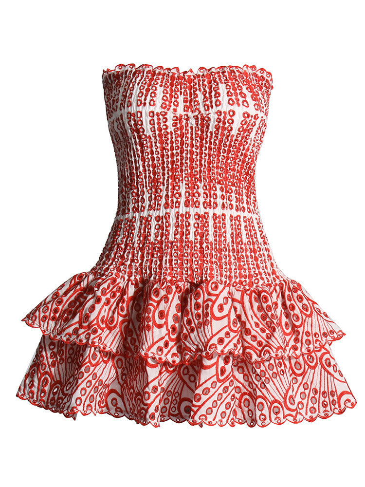 Bohemian Pleated Mini Dress