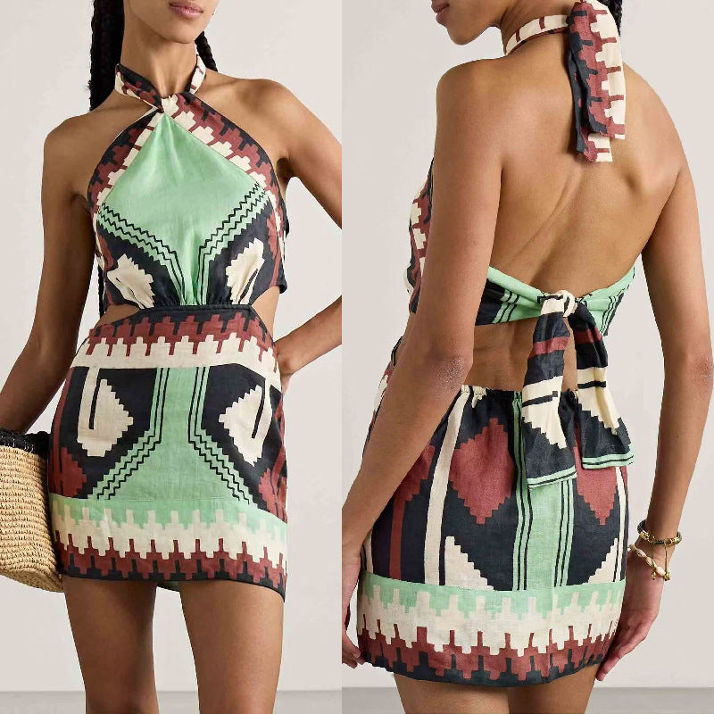 Summer Sexy Printed Holiday Dress