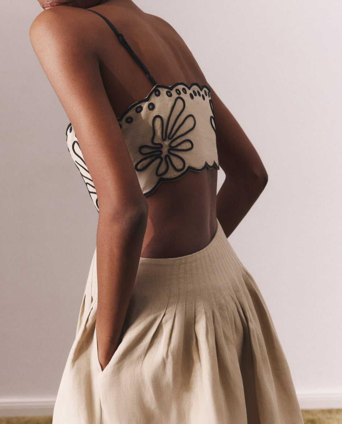 Strapless midi dress