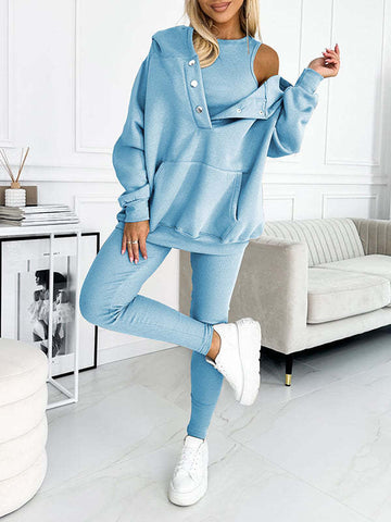 Hooded Casual and Comfortable Sweatshirt Suit