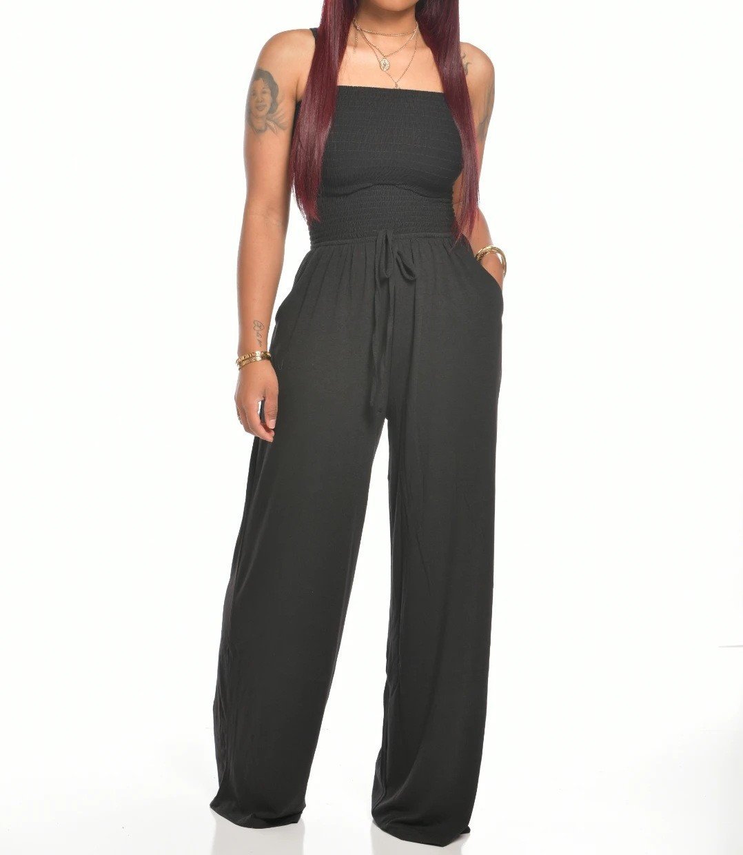 Strapless Waist Jumpsuit