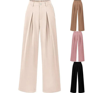 Women's High Waist Casual Wide Leg Loose Trousers