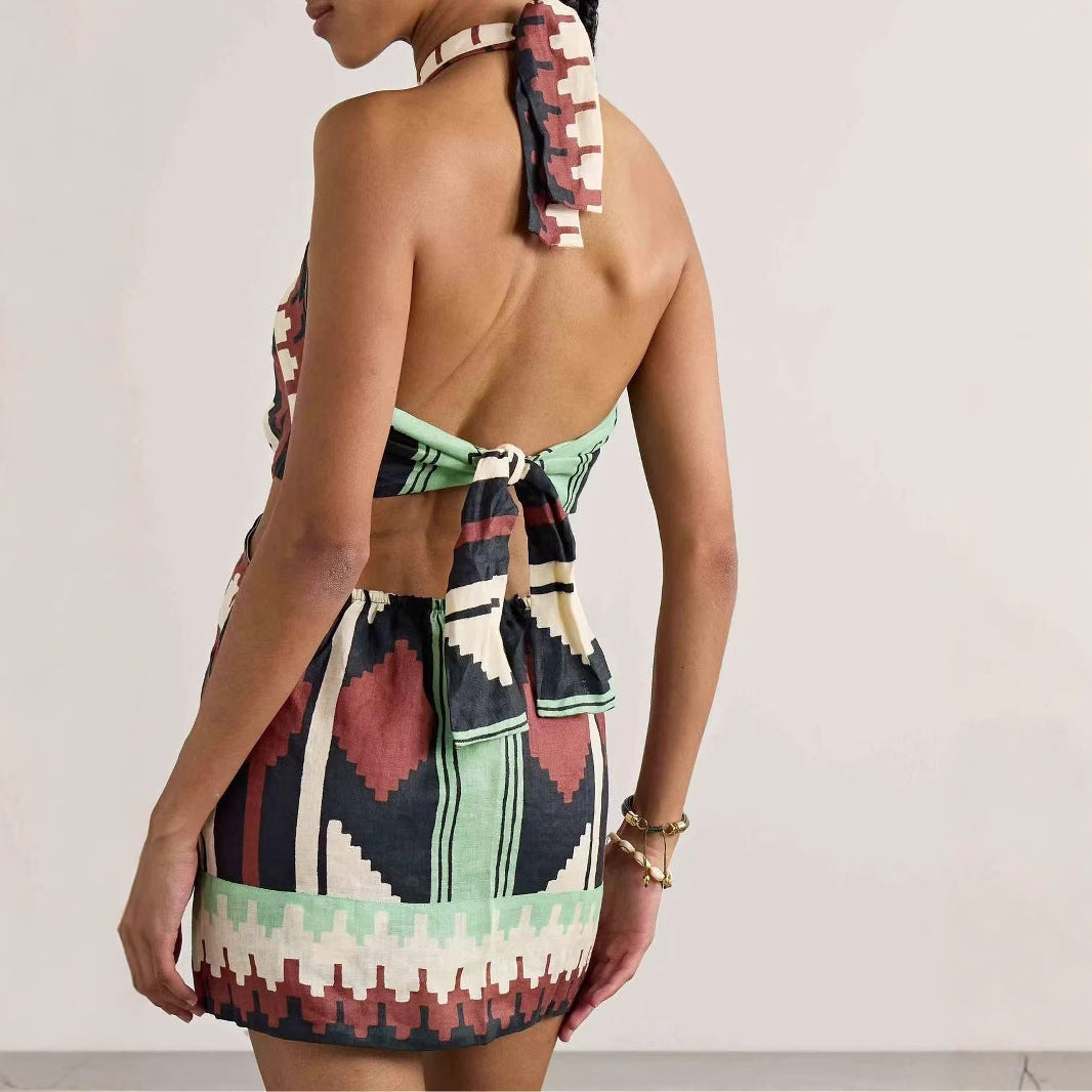 Summer Sexy Printed Holiday Dress