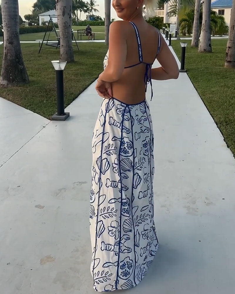 Strappy Backless Resort Dress