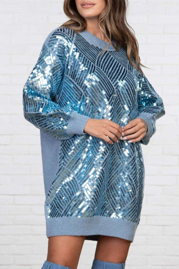 Women's Casual Sequined Knit Dress