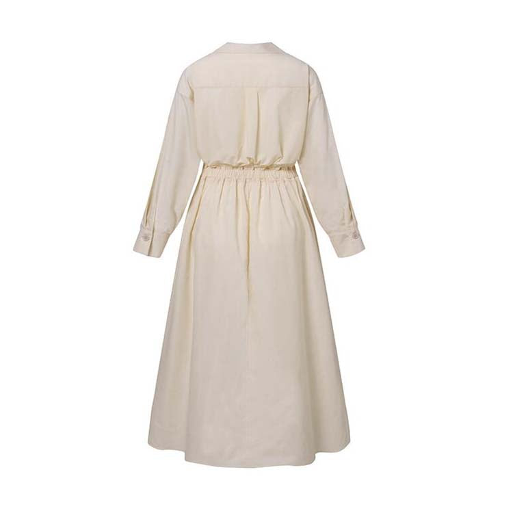 Women's Pure Cotton Shirt Collar Dress