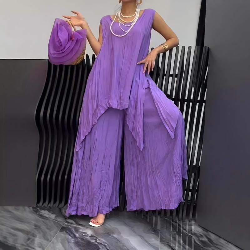 Women's Fashion Purple 2-Piece Set