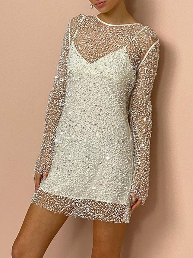 Women's Two Piece Sexy Sequin Dress