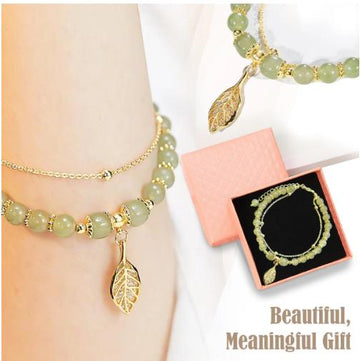 Jade Golden Leaf Bracelet - Best Gifts For Women