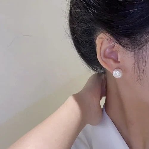 Pearl Earrings (various wearing styles)