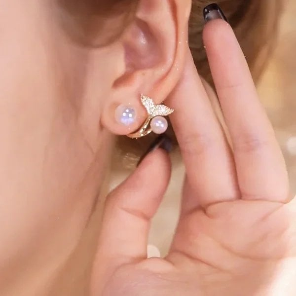 Delicate Mermaid Stud Earrings