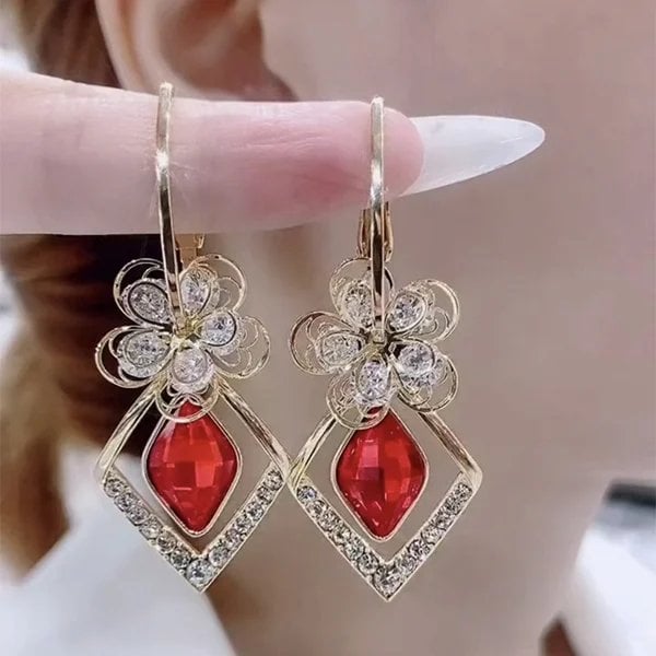 Crystal Petal Earrings