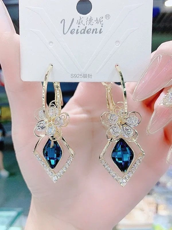 Crystal Petal Earrings
