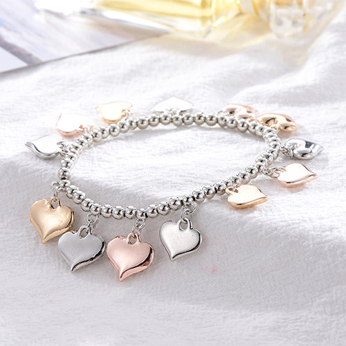 Adjustable Crystal Full Heart Bracelet For Women