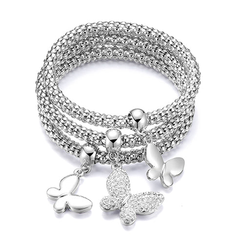 Crystal Buttefly Charm Bracelets & Bangles For Women