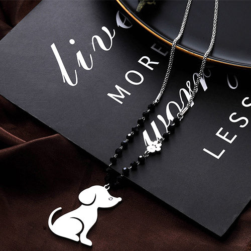 Dog Necklace for Women Stainless Steel Chain