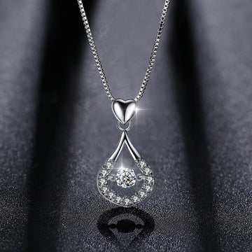 Water Drop Crystal Pendant Necklace