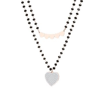 Heart Charms Choker Necklace