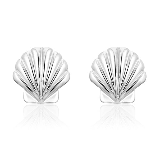 Stainless Steel Shell Small Stud Earrings