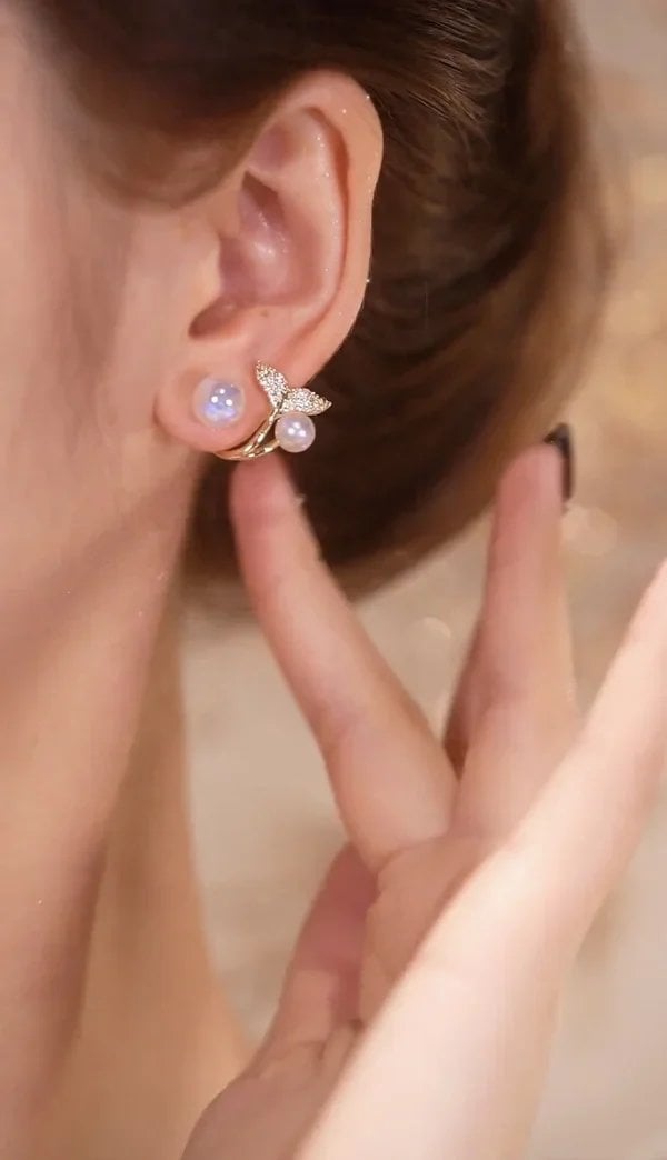 Delicate Mermaid Stud Earrings