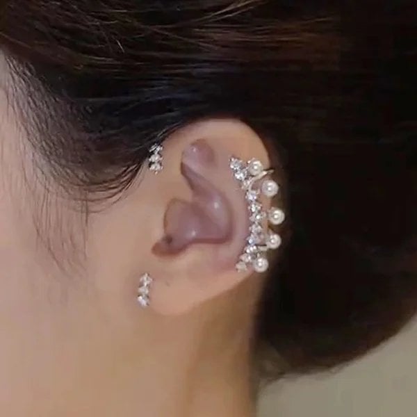 White Pearl Non-Piercing Clip Earrings